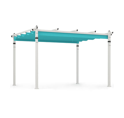 Outdoor Pergola with Retractable Canopy and Aluminum Frame