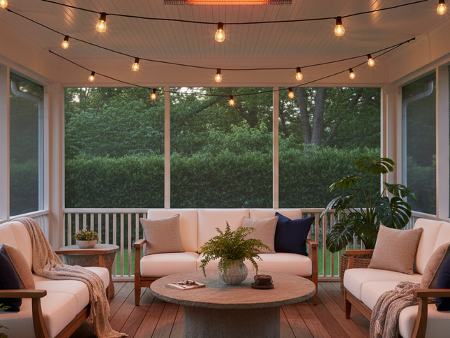1500W Indoorand Outdoor Electric Heater with 2 Power Settings-Silver
