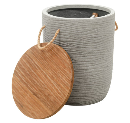 Biban Side Table Natural & Gray