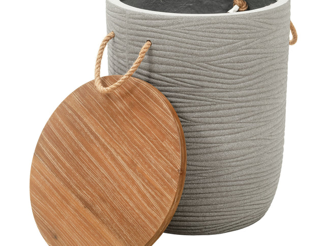 Biban Side Table Natural & Gray