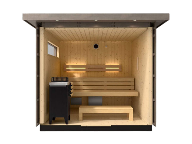 Kohler C2 Outdoor Weathered Gray Spruce Sauna Kit (SAK39184)