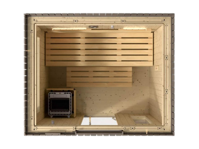 Kohler C2 Outdoor Weathered Gray Spruce Sauna Kit (SAK39184)