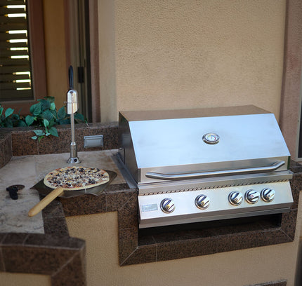 KoKoMo Grills 32" Heavy Duty 60K BTU LP/NG 4 Burner Built-In Stainless Steel Gas Grill