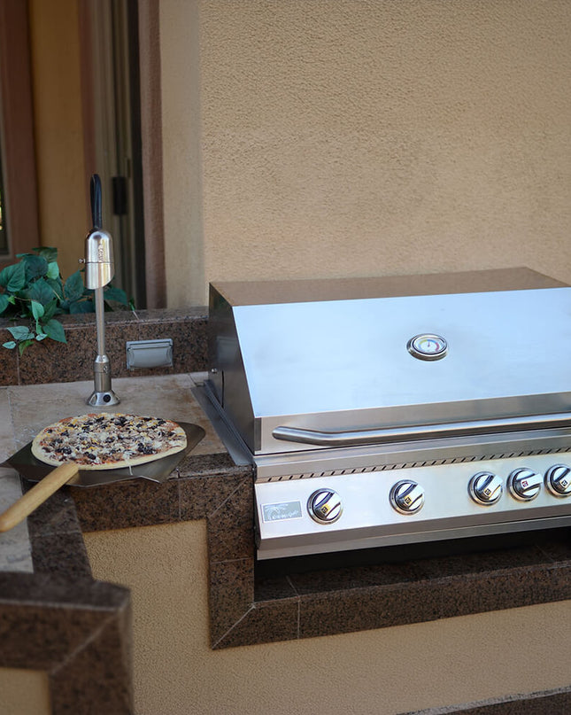 KoKoMo Grills 32" Heavy Duty 60K BTU LP/NG 4 Burner Built-In Stainless Steel Gas Grill