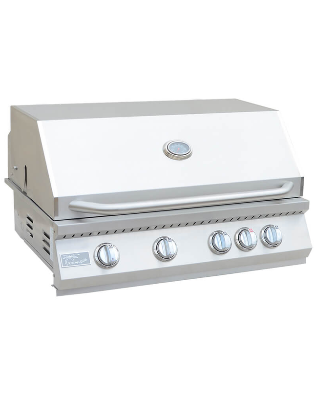 KoKoMo Grills 32" Heavy Duty 60K BTU LP/NG 4 Burner Built-In Stainless Steel Gas Grill