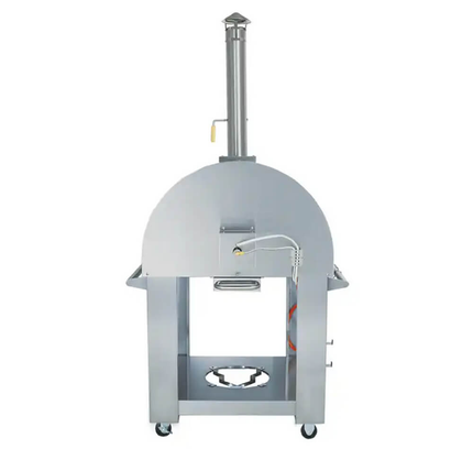 KoKoMo Grills Premium 32" Stainless Steel Dual Fuel Gas Or Wood Fired Pizza Oven