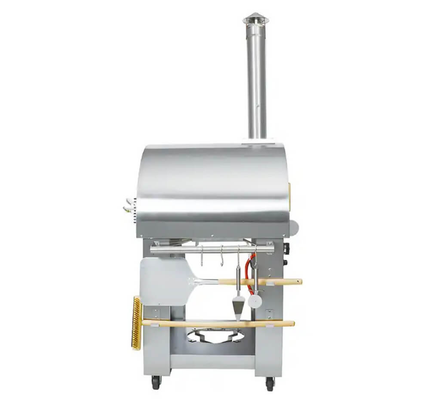 KoKoMo Grills Premium 32" Stainless Steel Dual Fuel Gas Or Wood Fired Pizza Oven