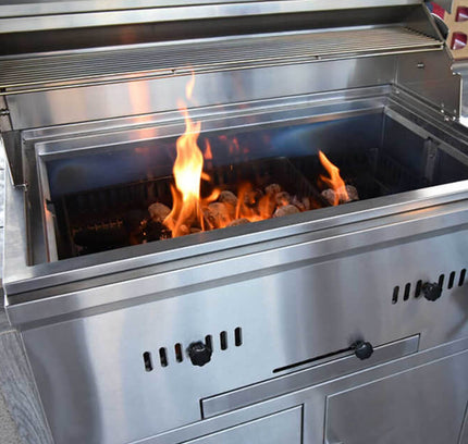 KoKoMo Grills Premium Built-In Charcoal Grill With 304 Stainless Steel And Adjustable Heat Tray, 32"
