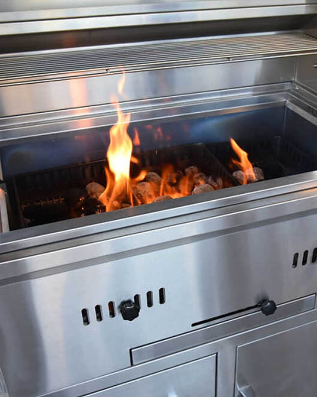 KoKoMo Grills Premium Built-In Charcoal Grill With 304 Stainless Steel And Adjustable Heat Tray, 32"