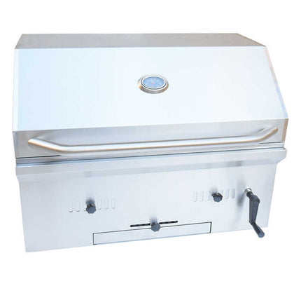 KoKoMo Grills Premium Built-In Charcoal Grill With 304 Stainless Steel And Adjustable Heat Tray, 32"