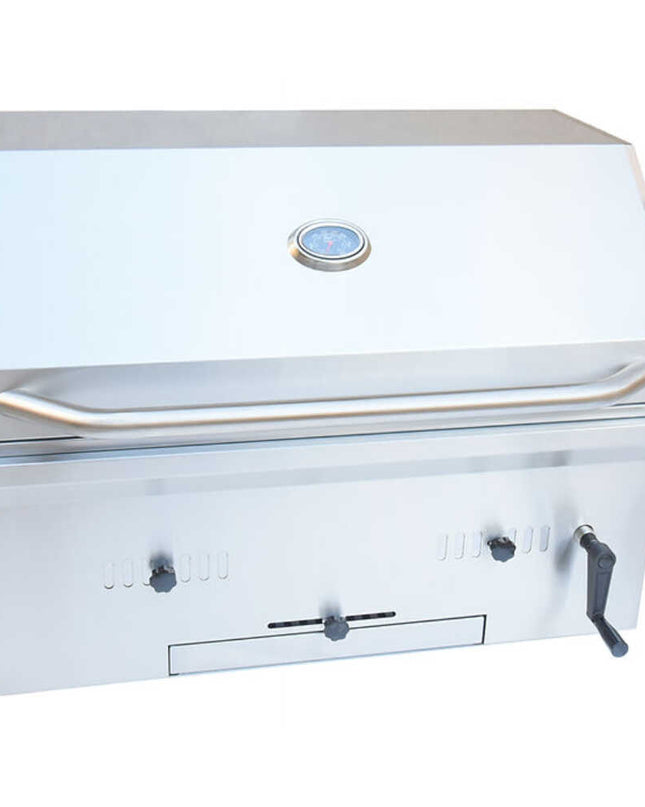 KoKoMo Grills Premium Built-In Charcoal Grill With 304 Stainless Steel And Adjustable Heat Tray, 32"