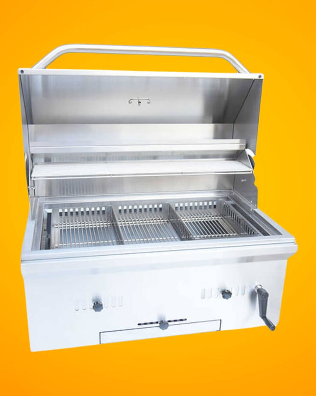 KoKoMo Grills Premium Built-In Charcoal Grill With 304 Stainless Steel And Adjustable Heat Tray, 32"
