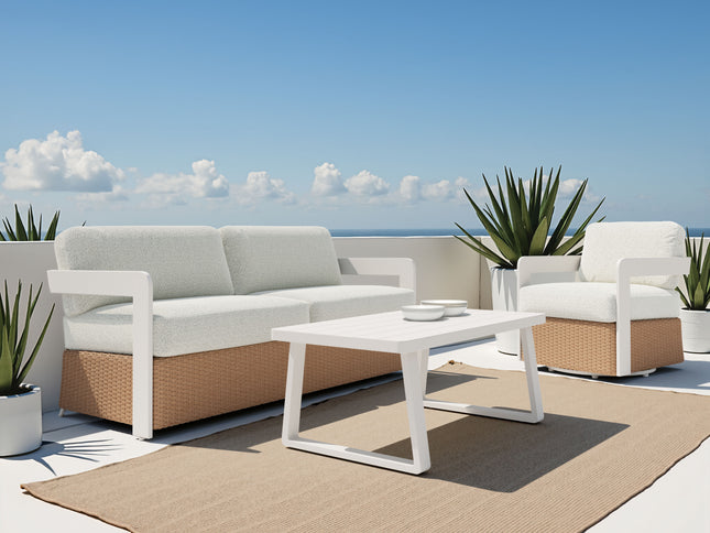 Gelo Sofa White & Brown