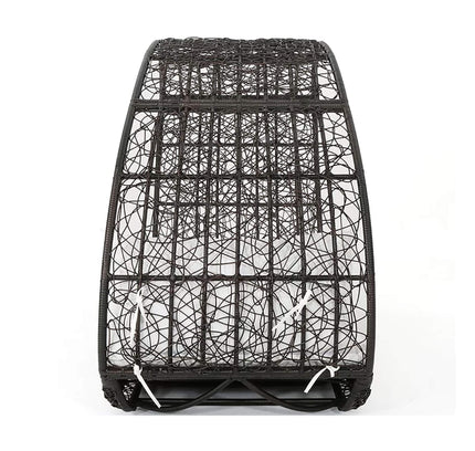 Alora Large 2-Person Abigal Outdoor Wicker Daybed With Aluminum Frame And Cushions