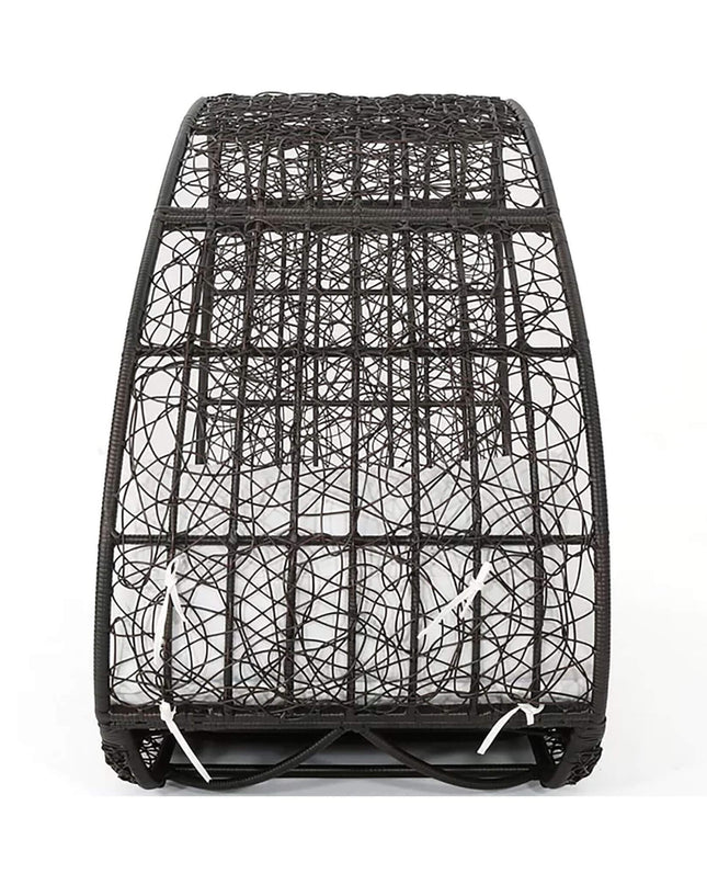 Alora Large 2-Person Abigal Outdoor Wicker Daybed With Aluminum Frame And Cushions