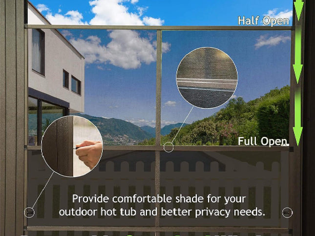 12X14FT Alora Haven Large Outdoor All-Season Wall-Mounted Sunroom With Galvanized Steel Roof & Moveable PVC Screen (SAK46475)