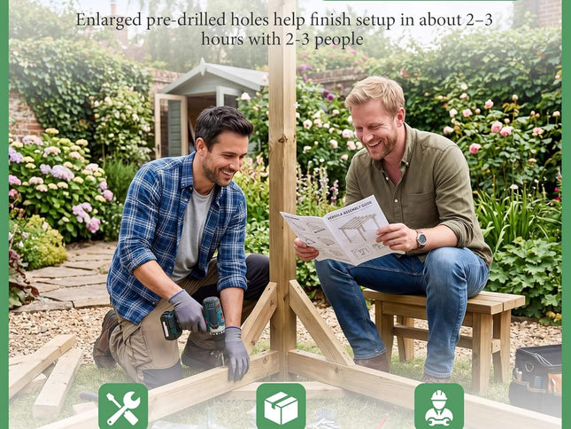 Alora Large Outdoor Cedar Wood Pergola Kit With Slatted Roof