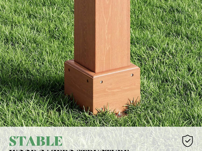 Alora Large Outdoor Cedar Wood Pergola Kit With Slatted Roof