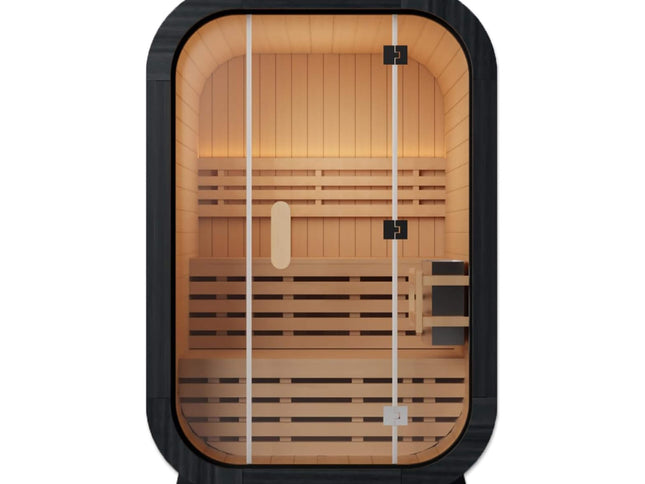 Thermora Lund Luxury 2-Person Outdoor Spruce Wood Cube Sauna Kit With 4.5KW Electric Stove (SAK74290)