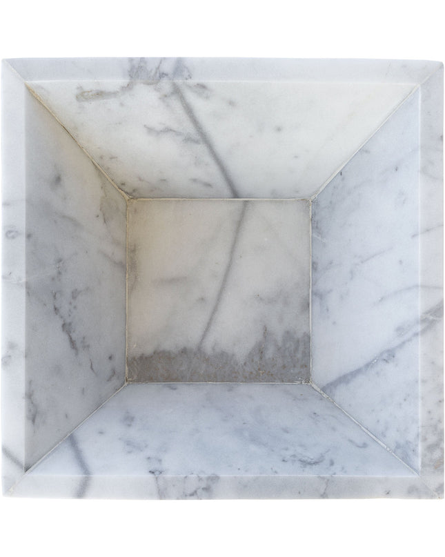 Carrara White Marble Natural Stone Fire Pit