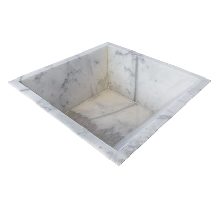 Carrara White Marble Natural Stone Fire Pit
