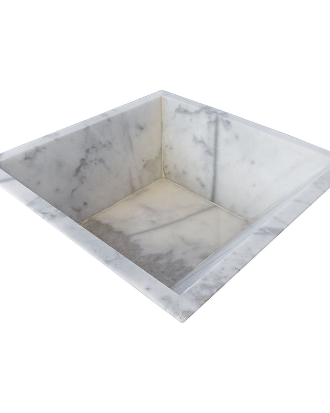 Carrara White Marble Natural Stone Fire Pit