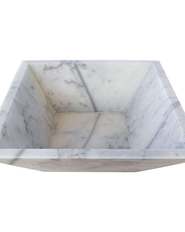 Carrara White Marble Natural Stone Fire Pit