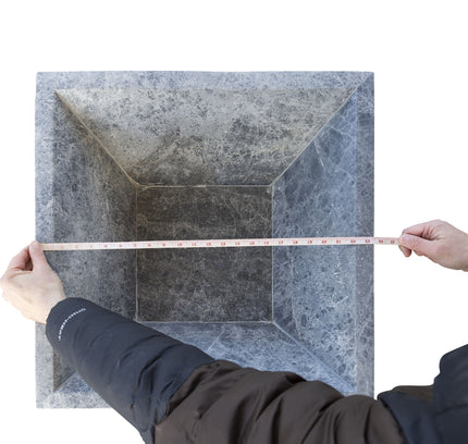 Silver Shadow Marble Natural Stone Fire Pit