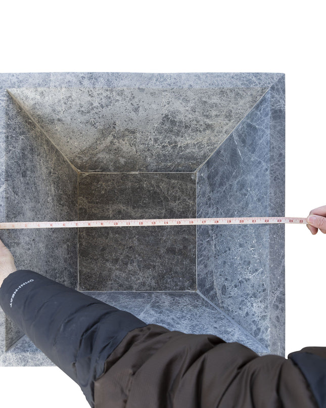 Silver Shadow Marble Natural Stone Fire Pit