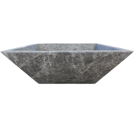 Silver Shadow Marble Natural Stone Fire Pit