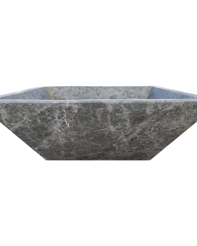 Silver Shadow Marble Natural Stone Fire Pit
