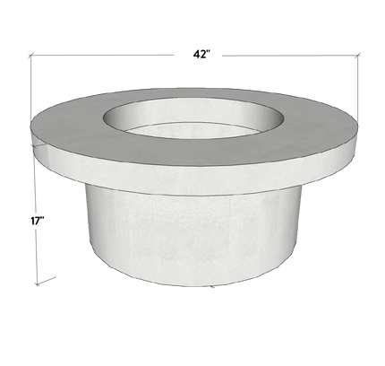 Mirasol - Circular Concrete Fire Pit Table