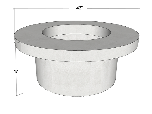 Mirasol - Circular Concrete Fire Pit Table