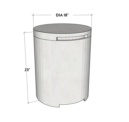 Concrete Propane Tank Enclosure - Round