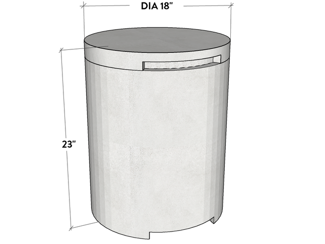 Concrete Propane Tank Enclosure - Round