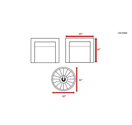 Alora 3-Piece Modular Rattan Patio Sofa Set With Weather-Resistant Cushions