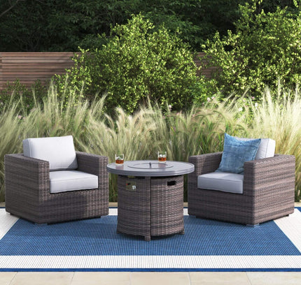 Alora 3-Piece Modular Rattan Patio Sofa Set With Weather-Resistant Cushions