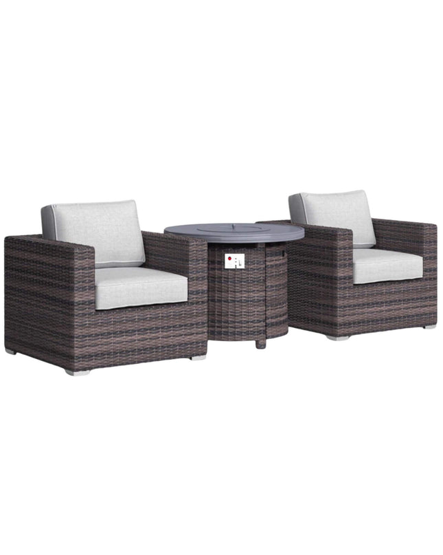 Alora 3-Piece Modular Rattan Patio Sofa Set With Weather-Resistant Cushions