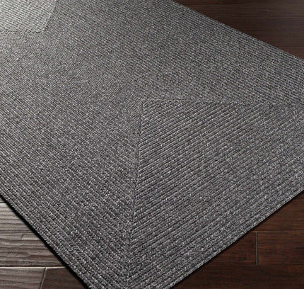 Black Braided Faux Jute Outdoor Rug