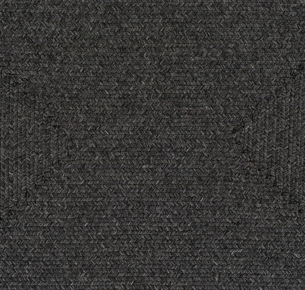 Black Braided Faux Jute Outdoor Rug