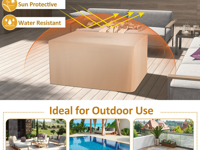 52" Rattan Propane Fire Pit Table with Rain Cover & Lava Rock, Black