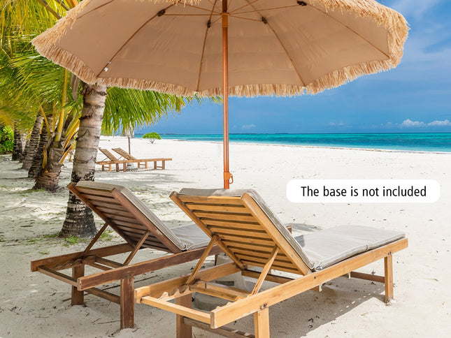 8 Ft Patio Thatched Tiki Umbrella Hawaiian Hula Beach Umbrella