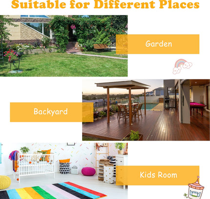 Kids Picnic Folding Table and Bench with Umbrella