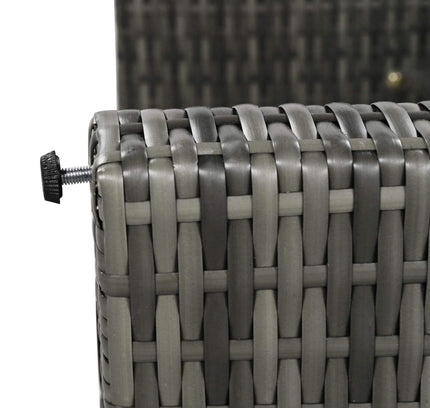 Alora Outdoor 6-Piece All-Weather PE Rattan Sofa Set With Adjustable Seat, Storage Box, Removable Covers, And Tempered Glass Table Top