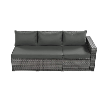 Alora Outdoor 6-Piece All-Weather PE Rattan Sofa Set With Adjustable Seat, Storage Box, Removable Covers, And Tempered Glass Table Top