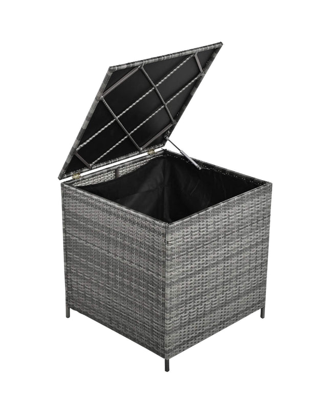 Alora Outdoor 6-Piece All-Weather PE Rattan Sofa Set With Adjustable Seat, Storage Box, Removable Covers, And Tempered Glass Table Top