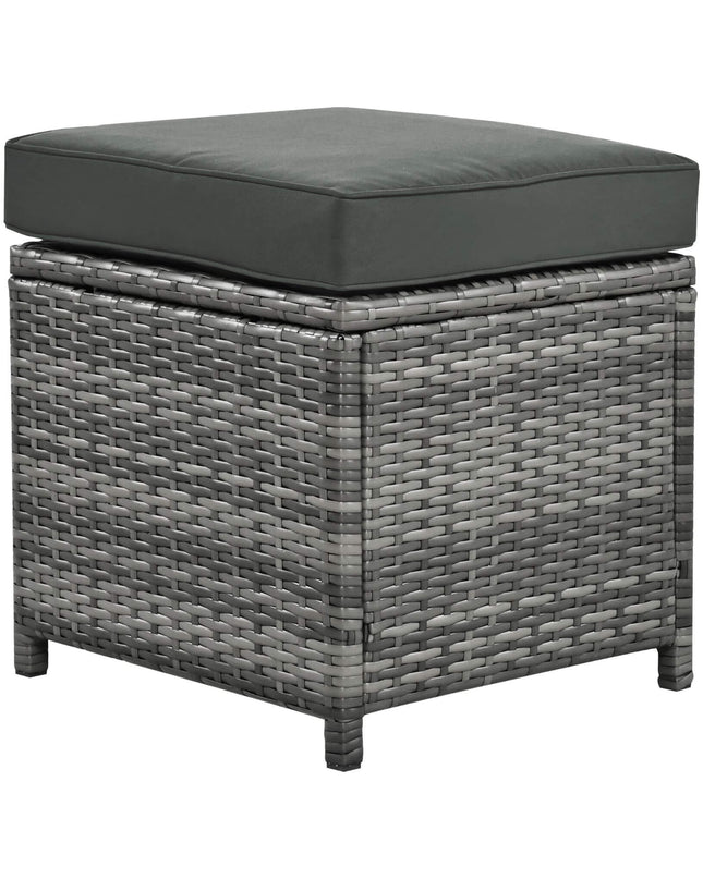 Alora Outdoor 6-Piece All-Weather PE Rattan Sofa Set With Adjustable Seat, Storage Box, Removable Covers, And Tempered Glass Table Top