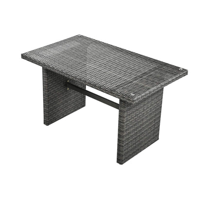 Alora Outdoor 6-Piece All-Weather PE Rattan Sofa Set With Adjustable Seat, Storage Box, Removable Covers, And Tempered Glass Table Top