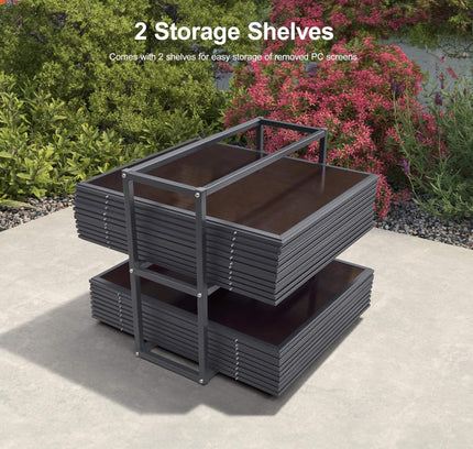 Alora Vista Outdoor Hardtop Aluminum Solarium With Double Roof And LED Lights (SAK42086)
