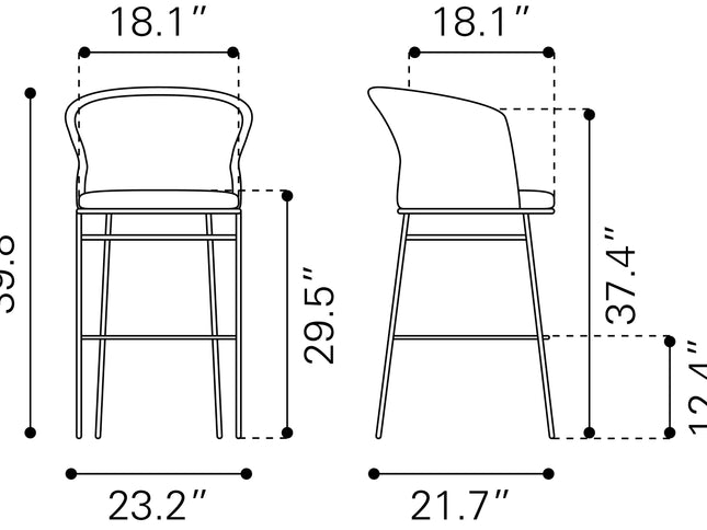 Freycinet Barstool (Set of 2) Natural